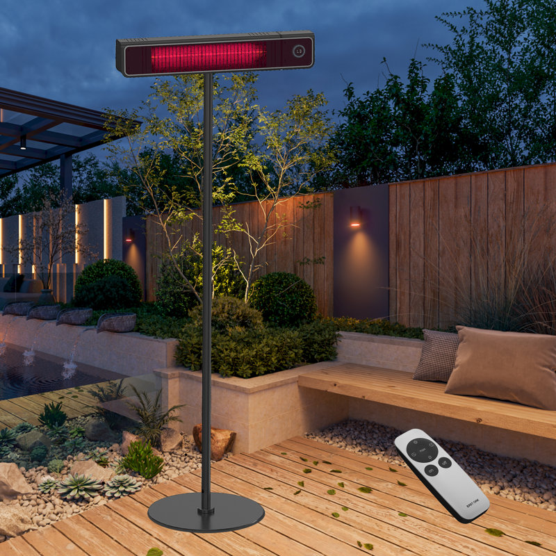 Chaufferettes d'extérieur 1500W pour terrasse avec vitrocéramique