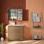 Armoire à pharmacie avec rangement, miroir de salle de bain moderne en bois 31,56 po