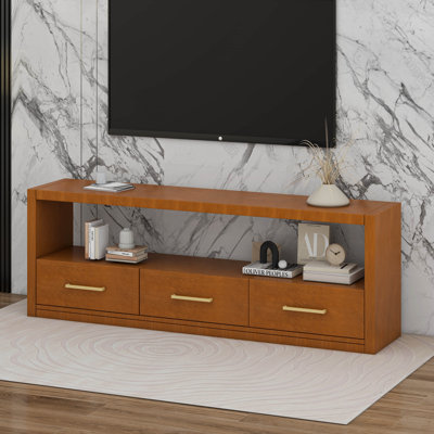 Three Drawers TV Cabinet, Modern Stand With Spacious Storage