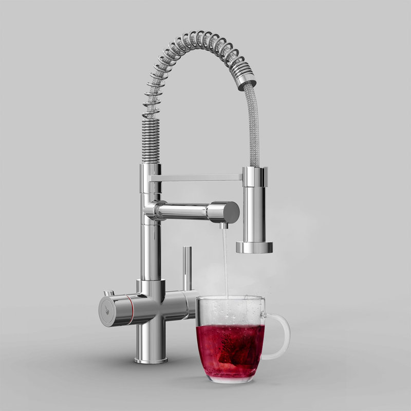 Fohen Pull Out Touch Kitchen Faucet, Polished Chrome