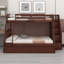 Lit superposé simple au dessus d'un lit double avec tiroirs Jawara Kids-1875896444