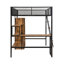 Lit mezzanine en métal avec bureau intégré