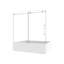 Porte de douche 6063 - Finition nickel brossé, Fermeture en douceur, Nano-nettoyage, Verre trempé, Poulie de 70 mm en acier inoxydable 304 avec fermeture,