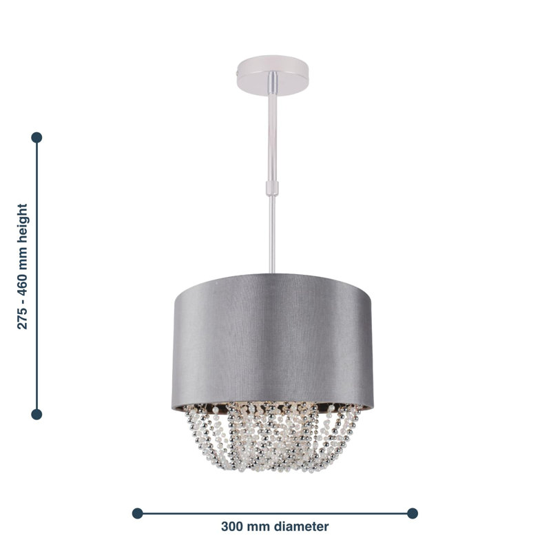 Lagasse Fabric Semi Flush Mount, 20" H x 30" W x 30" D