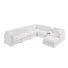 Canapé modulaire rembourré en L 5 pièces avec repose-pieds et porte-gobelet Parkton
