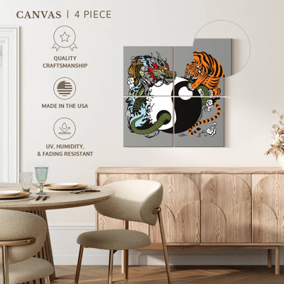 Dragon et tigre Yin Yang