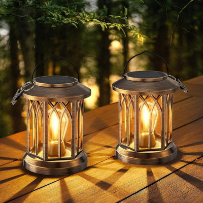6.2" Solar Powered Integrated LED Outdoor Lantern