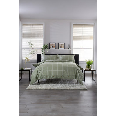 Crossley Heath Duvet Set – 100% Cotton With Piped Classic Cotton Gingham [EU ONLY] Duvet Cover Set with Pillowcases