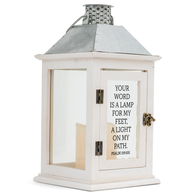 12.25'' H Tabletop Lantern with Candle Included