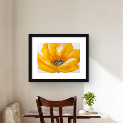 Magnifique imprimé de fleurs jaunes | Art contemporain contemporain