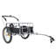 Remorque 3-en-1 convertible pour vélo utilitaire robuste avec pneus de 20 po x 2,6 po, structure en acier, noir