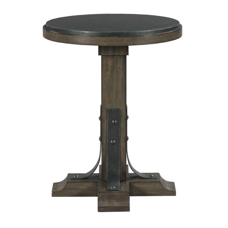 Solid Wood Top End Table