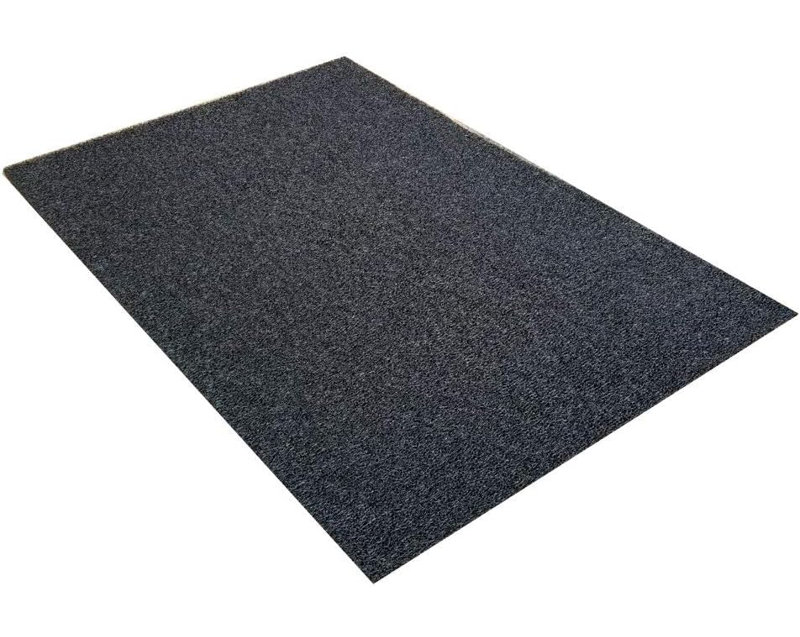 VinLoop Vinyl Spaghetti Drainage Mat for Pool, Bathroom, Locker Room, Shower, Simple - L 48 po x l 48 po, Noir
