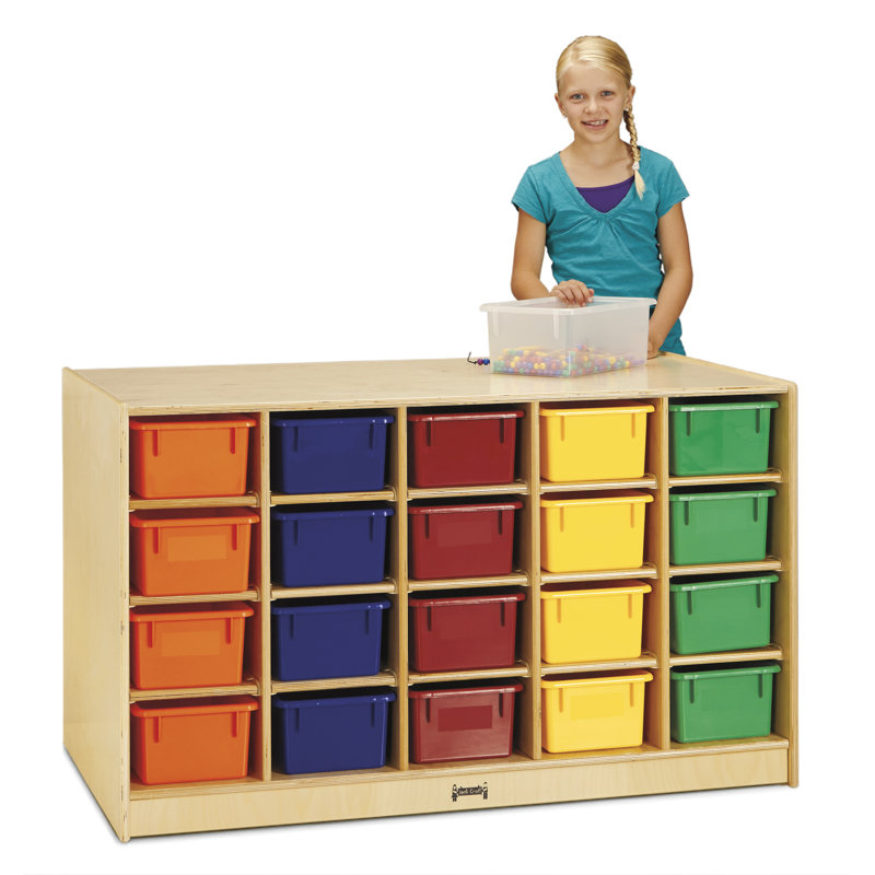 Îlot à double face Jonti-Craft®, Avec bac coloré