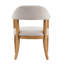 Chaises de salle à manger rembourrées avec pieds en bois d'hévéa Bennett-611729279