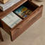 Classic black walnut small bookcase