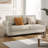 Full Sleeper Linen Pull Out Sofa with  Memory Foam Mattress & Nailhead Trim-1280217041-1280214888