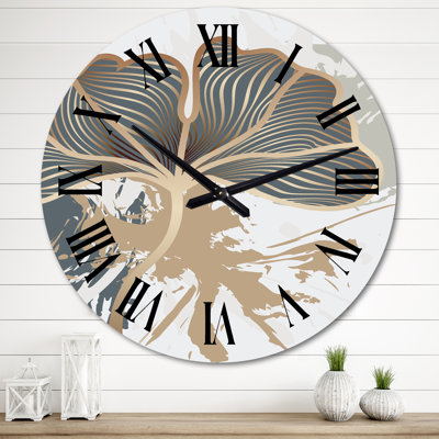 Très grande horloge murale Glam Abstract Botanicals I