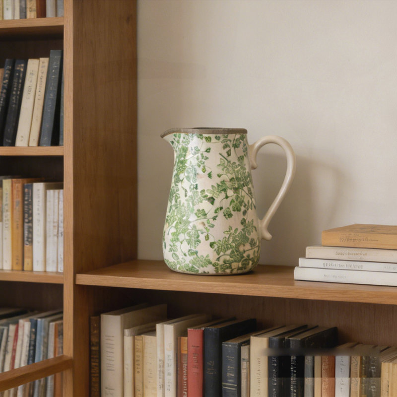 Ceramic Pitcher Degraff with Floral Pattern