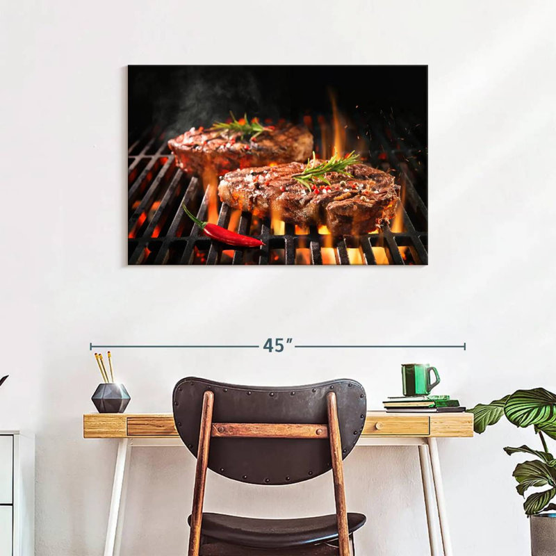 Yarlin Sizzling Beef Steaks, 24" H x 36" W