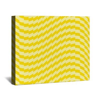 Yellow Optical Illusion Canvas Gallery Wrap in Many Sizes