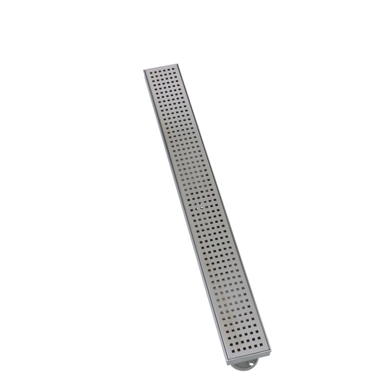 Designline Linear Shower Drain Square Grate, Stainless Steel, 28"