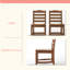 Chaises d'extérieur sans accoudoirs couleur bois - PEHD, ensemble de 2-1798326571