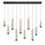 Lustre, 10 lumières, 50 po, noir mat, travertin-1681483012
