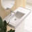 47" Wall Mounted Vessel Bathroom Sink  Sink with Faucet Hole 