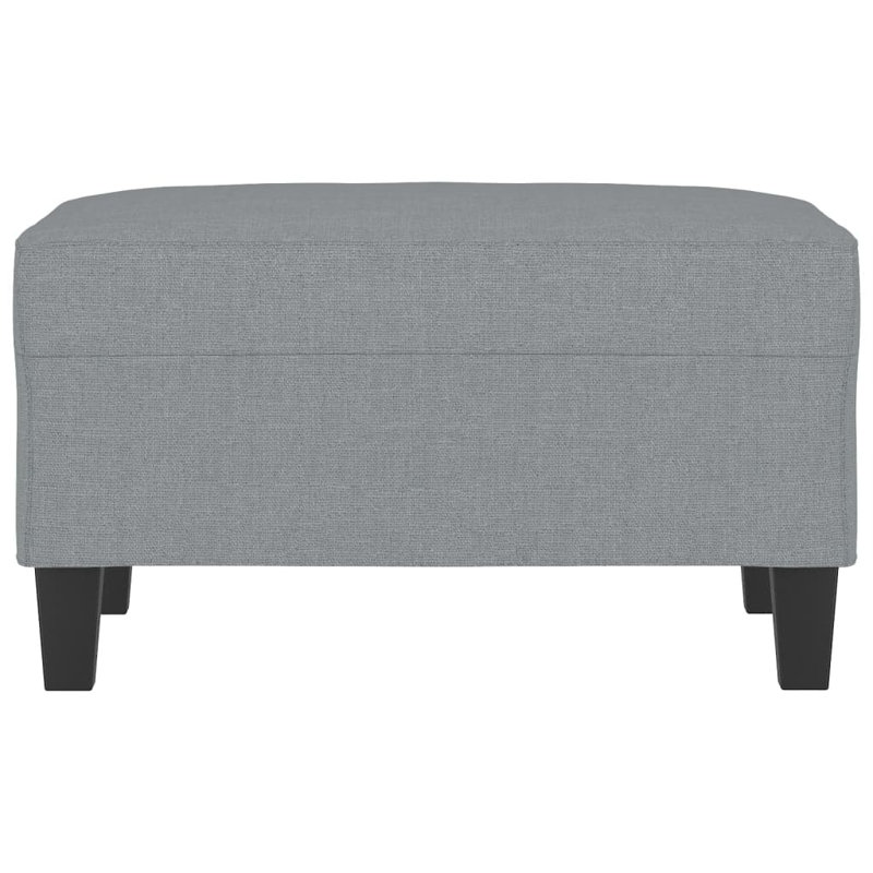 Ashlon Footstool Modern Ottoman Footrest for Living Room Bedroom Faux Leather, Light Gray 100% Polyester