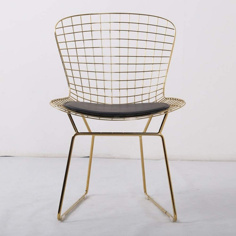 Metal Wire Chair  Gold , Black