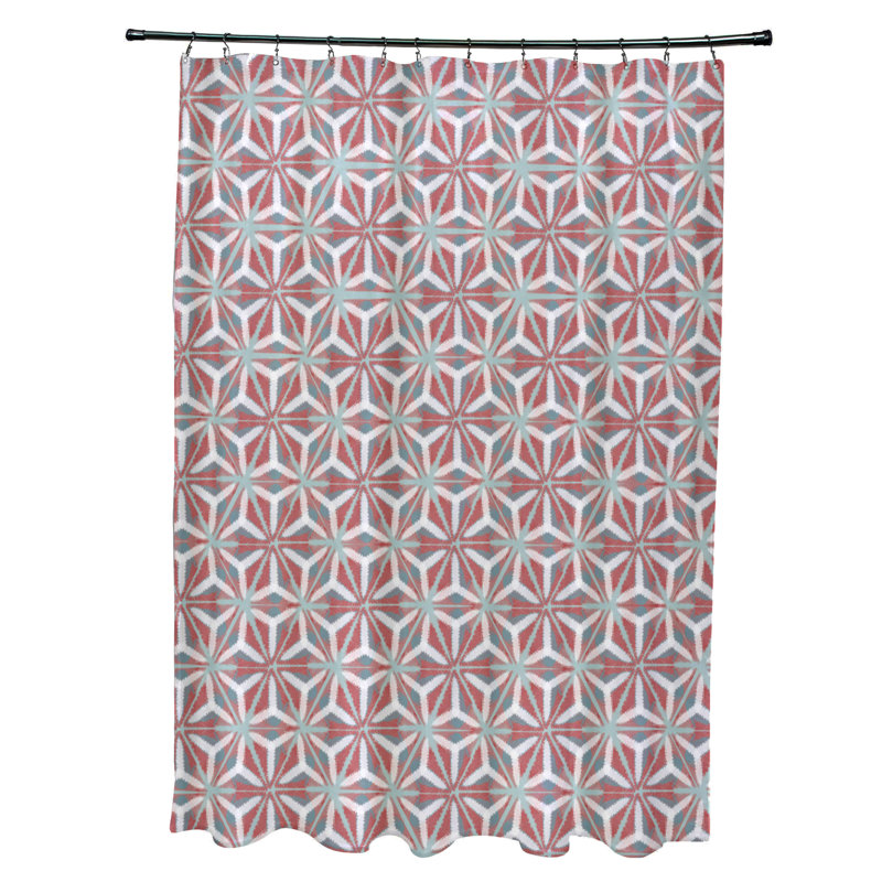 Rideau de douche simple Floral, Bleu