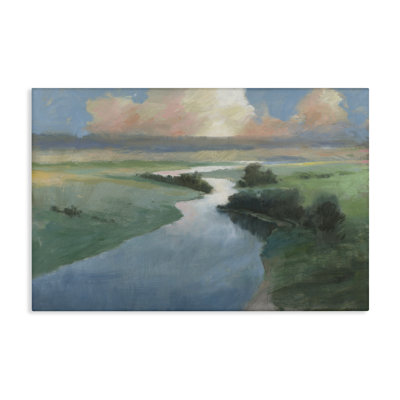  Stream Landscape in January Canvas Wall Art by Wellington Studio