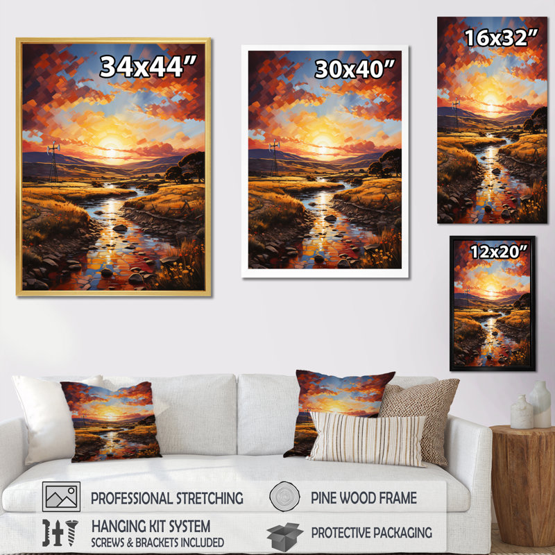 «Wind Turbines Whirling Skies I», reproduction sur toile, H 32 po x l 16 po, Toile tendue