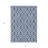 3' X 5' Navy Blue And Ivory Geometric Washable Indoor Outdoor Area Rug