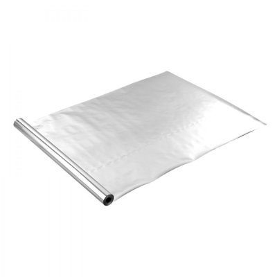 Double Reflective Insulation Roll, Non-Perforated Woven Fabric Radiant Barrier, 0.15mm 48 in x 125 ft, Double-Sided Aluminum Foil Heat Reflective Shield, Thermal Insulation Roll for Window Roofs