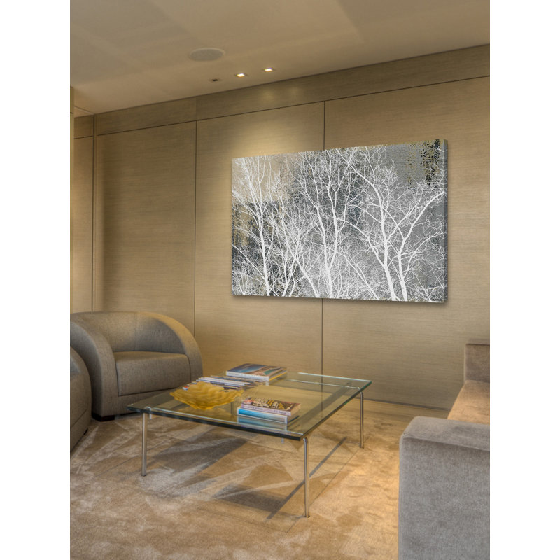 «Frosty White Branches», reproduction sur toile tendue, H 12 po x l 18 po x P 1,5 po