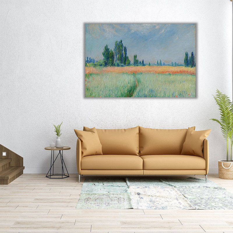 Wheatfield, 1881 - reproduction d'art sur toile, H 20 po x l 30 po