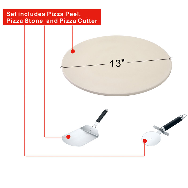 Concord Cookware 3 -Piece Stainless Steel Pizza Kit