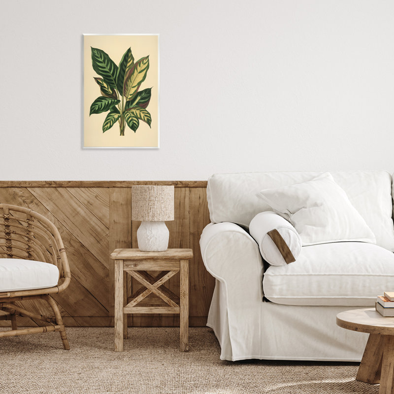Plaque murale feuilles tropicales feuilles vertes, design par Petal Prints Design, H 15 po x l 10 po