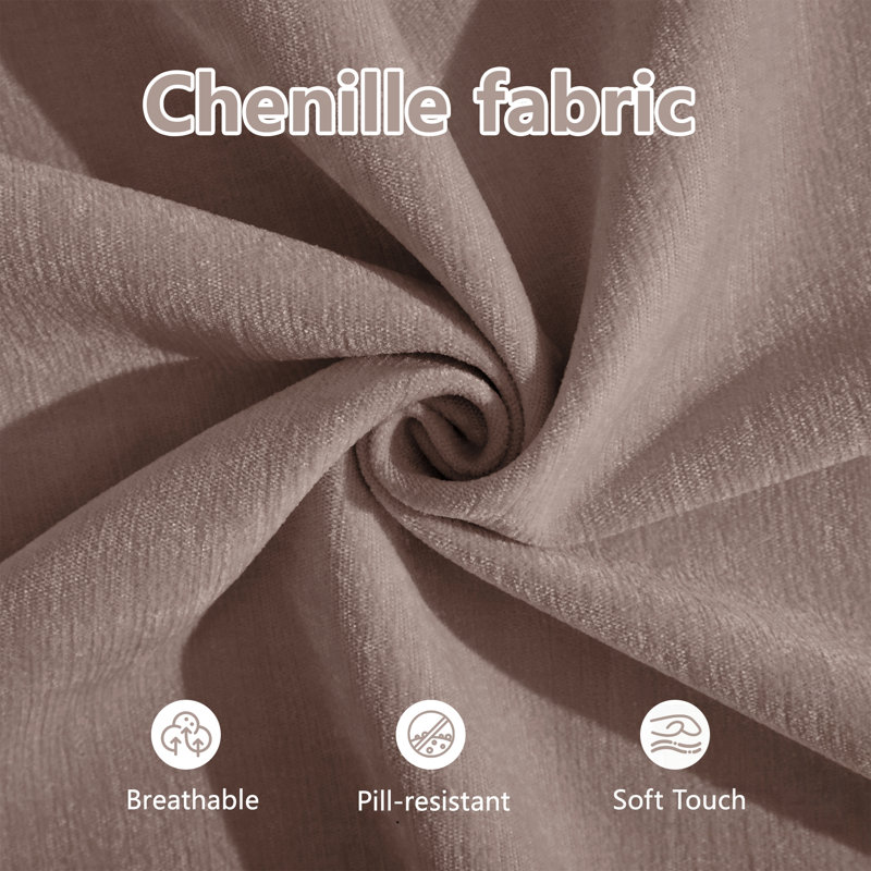 Canapé en L Chenille, Chenille rose poussière