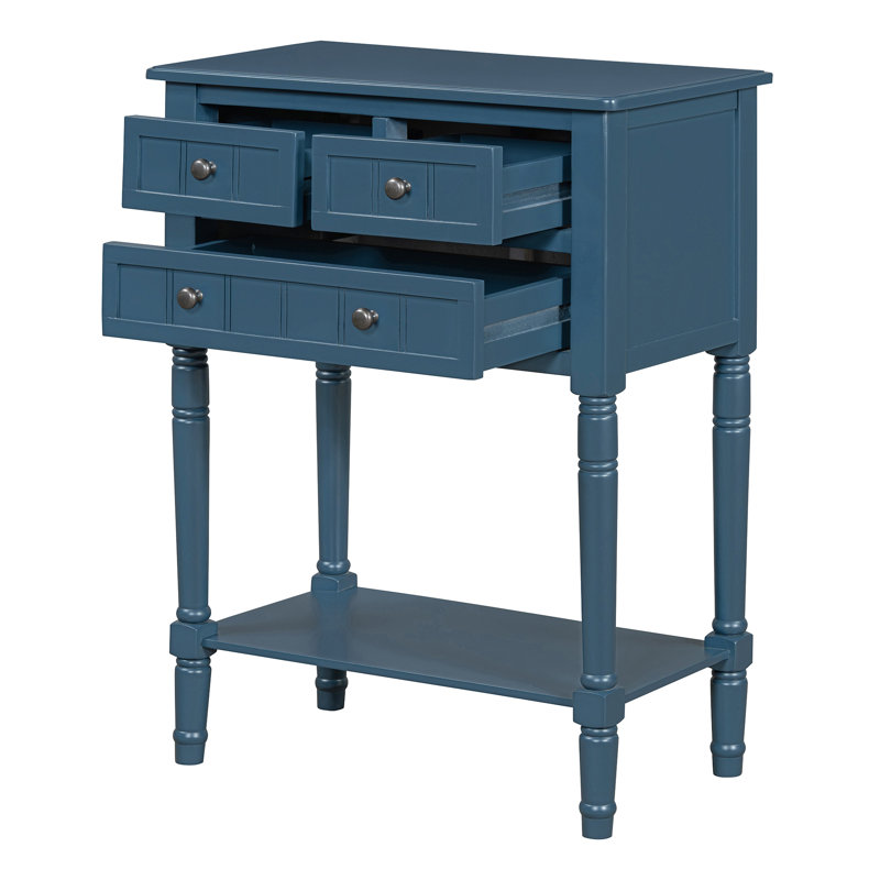 Narrow Console Table, 31.4" H x 23.7" W x 13" D, Navy