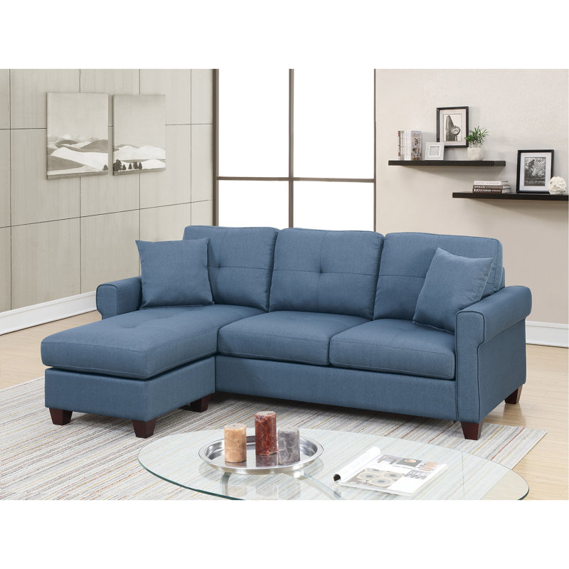 Canapé modulaire 2 pièces en bleu