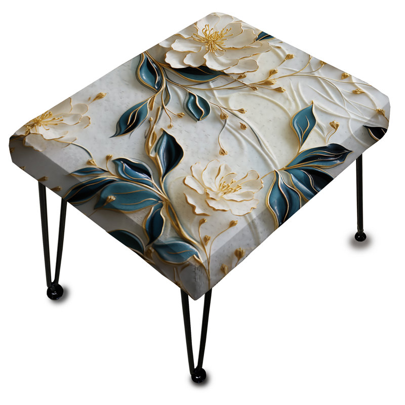 Oriental Elegance Marble Pattern - Marble Rectangle Ottoman