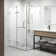 Monteray 46" W x 34" D x 73" H Hinged Frameless Shower Enclosure with 3/8  Clear Glass