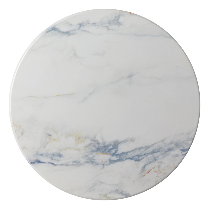 Unique Side Tables Bedroom - Accent Table? with Round Faux Marble Top Artistict Bulldog Statue Base NightStand Bedside Simple Table