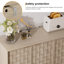 Valdean 60' Wide Sideboard Buffet with Solid Wood Legs and Adjustable Shelves-1607494688