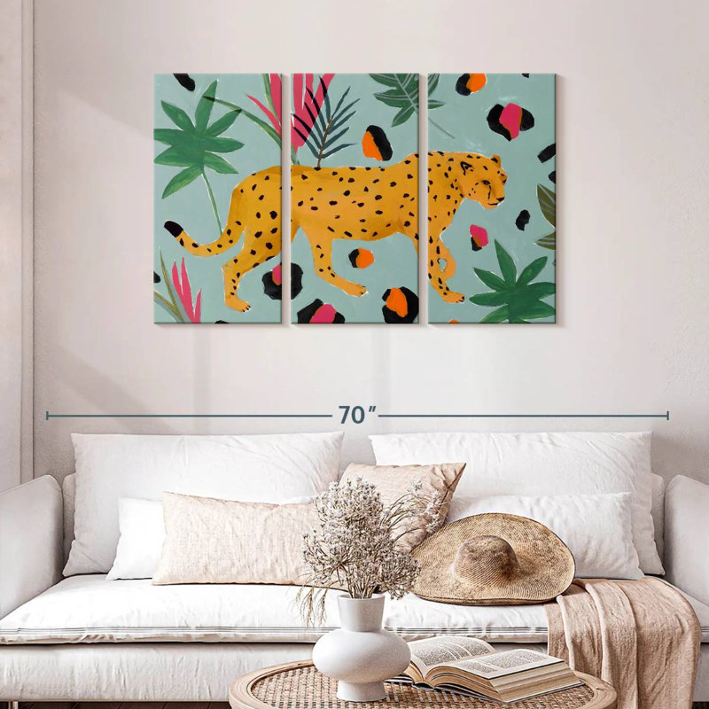 Brampt Walking Cheetah II, 28" H x 45" W