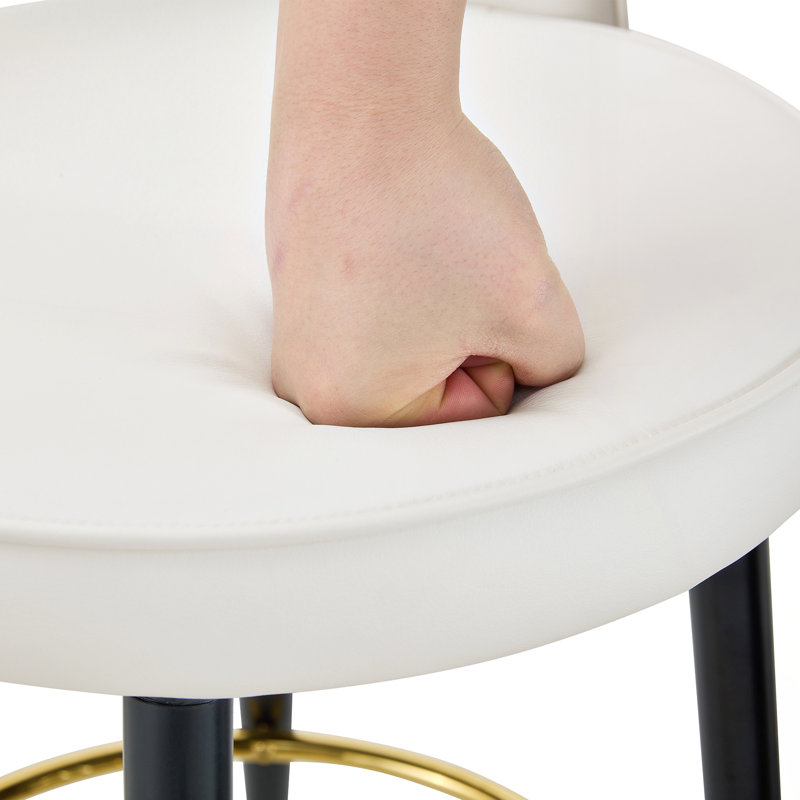 Versatile Rotatable Bar Chair With Stylish Design For Various Settings, White