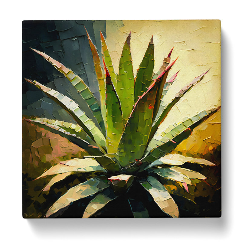 Aloe Vera Palette Knife No.2 - Print, 50cm H x 50cm W x 3cm D